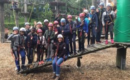 Sommer 2016: Besuch im Kletterparcours auf dem Johannisberg